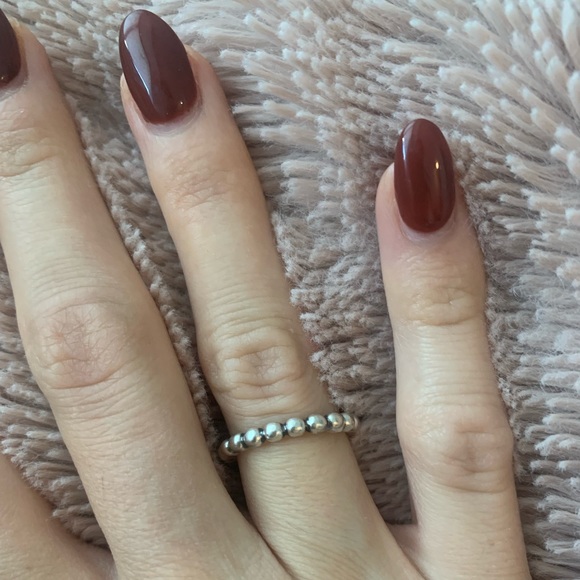 PANDORA Large Beaded Ring in Sterling Silver - Picture 2 of 4